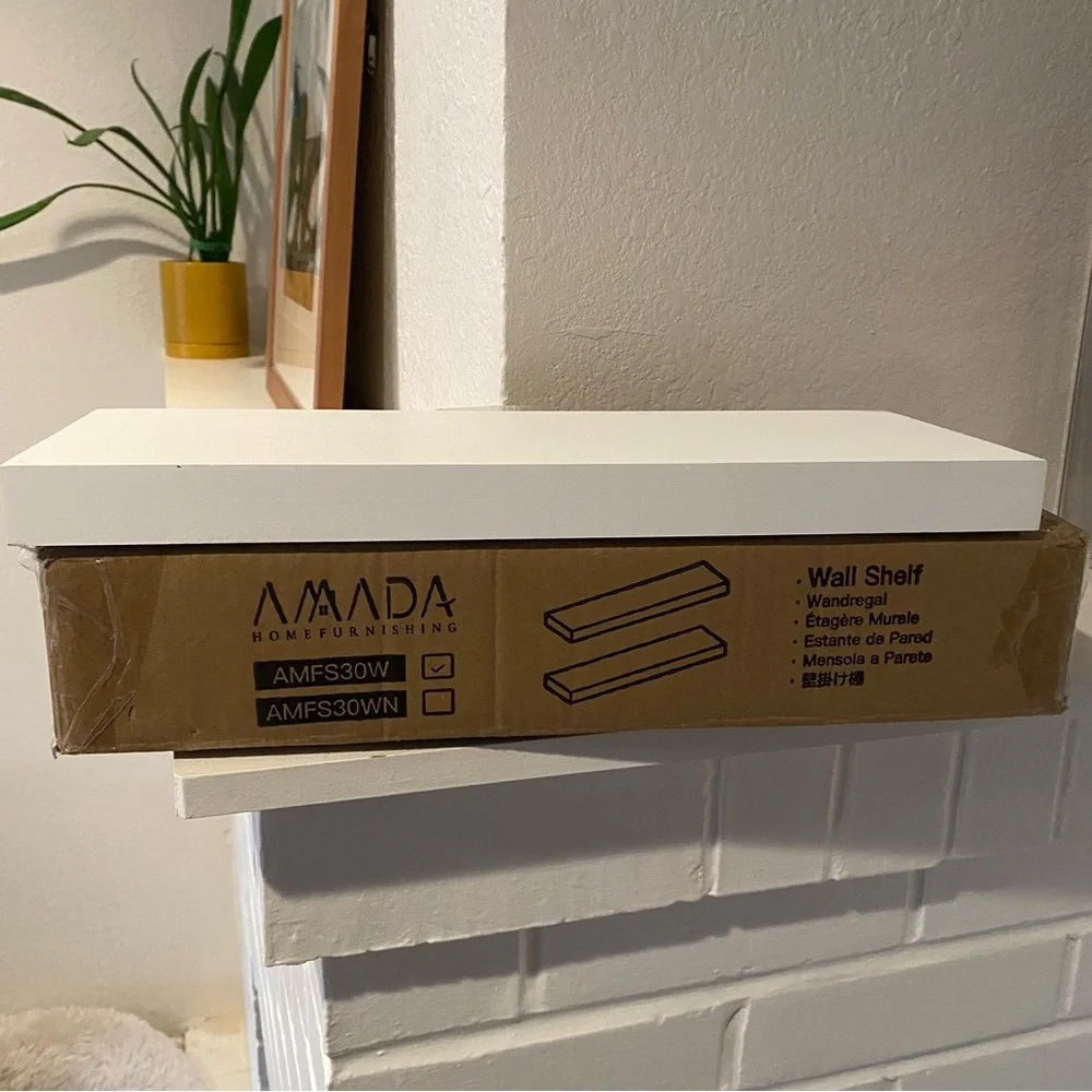 Amada Home Furnishing Wall Shelf AMFS30W NEW
